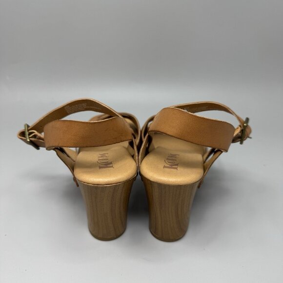 KORKS Womens US 8 Caramel Brown Leather PLAFORM BAGLEY SANDALS  Strappy main image 3
